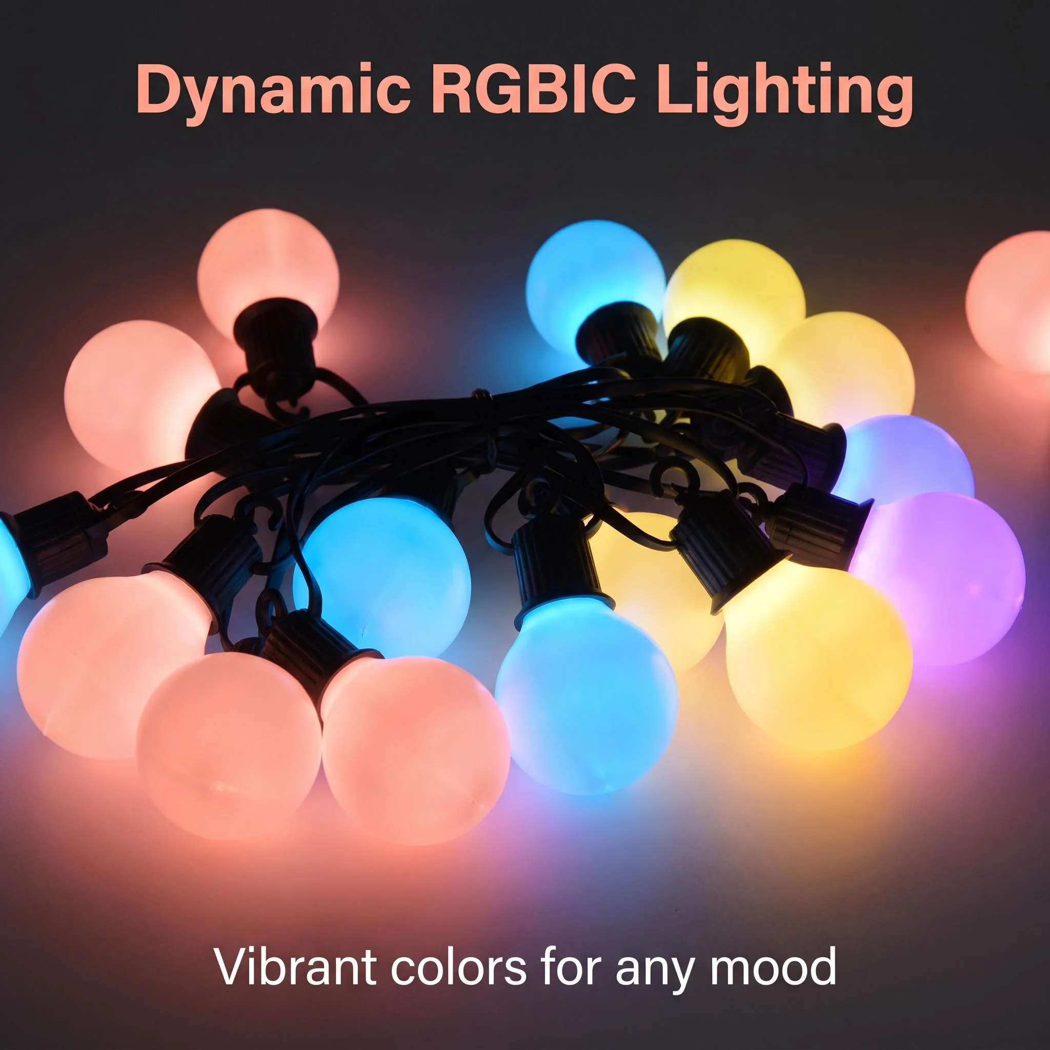 G40 LED Smart String Lights - Wireless USB-Powered Decorative Fairy Garland