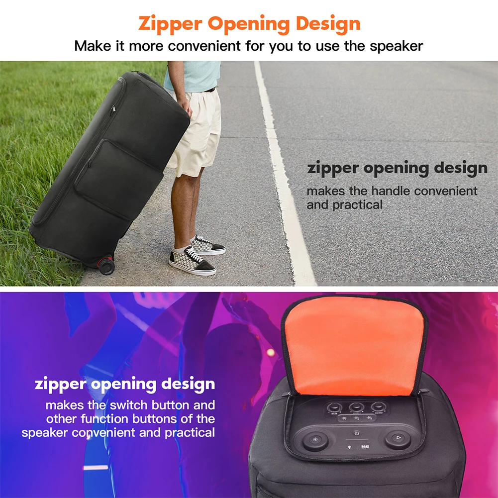 Speaker Carry Cover Anti-Slip Portable Speaker Dust Case Nylon Padded Speaker Protective Cover for JBL Party Box 710 Accessories