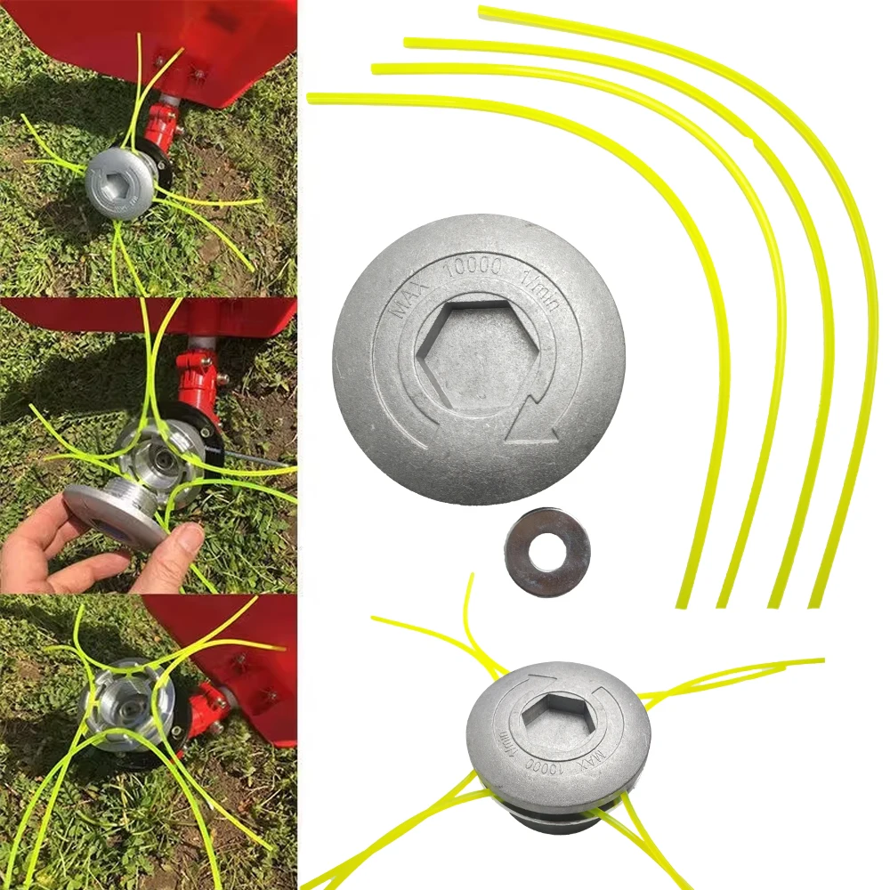 Grass Trimmer Head Aluminum Trimmer Head Brush Cutter Accessories Universal Aluminum Grass Trimmer Head
