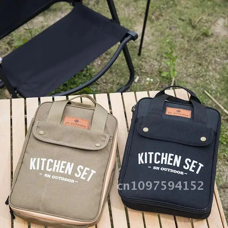 Outdoor Cooking Equipment Camping Cookware Kit with Camping Bag Storage Travel Organizer Set Kitchen Utensil Set Utensil Tool