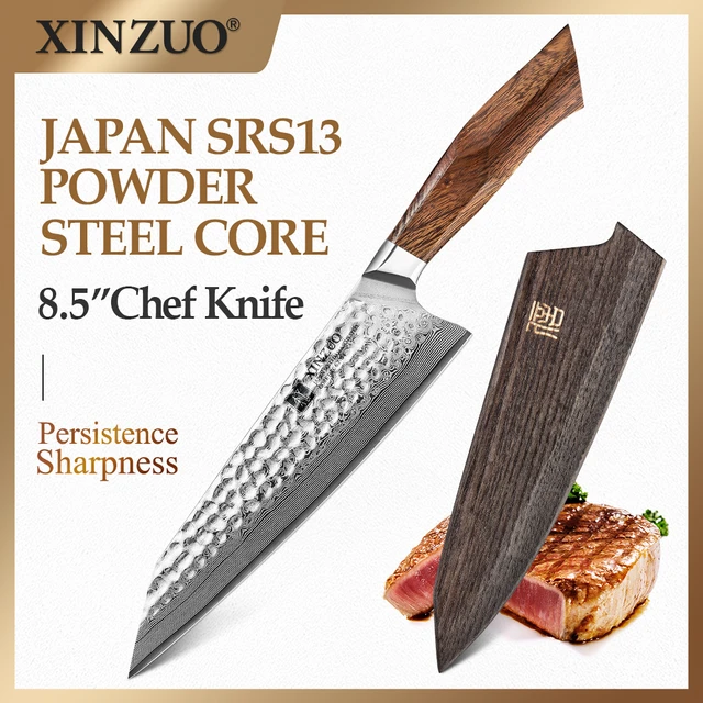 XINZUO-cuchillo de cocina para Chef de 8,5 pulgadas, SRS13/R2/SG2, Damasco  Power Steel Janpanse Santoku VG, cuchillo de cocina para carne, mango de  madera de hierro - AliExpress