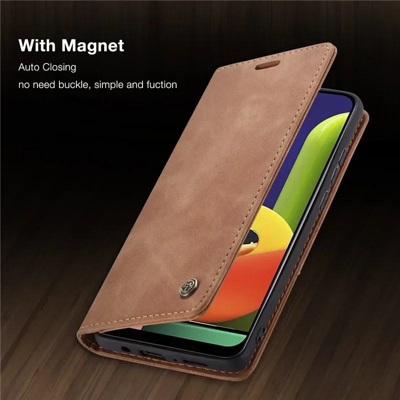 Premium Flip Leather Wallet Card Case - Elegant Protective Cover