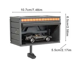 Compact Car Garage Key Holder with Opening Door - Space - saving and Durable Key Rack (Dark Gray)