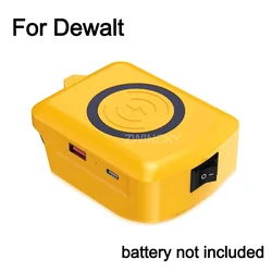 Magnetic Wireless Charger with USB/Type - C Fast Charging Adapter (For Dewalt)