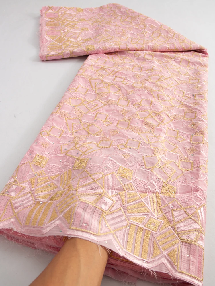 

African Nigerian Embroidery Cotton Fabric 2023 High Quality Swiss Voile Lace Fabric for Women Evening Party Dresses Sew TY3602