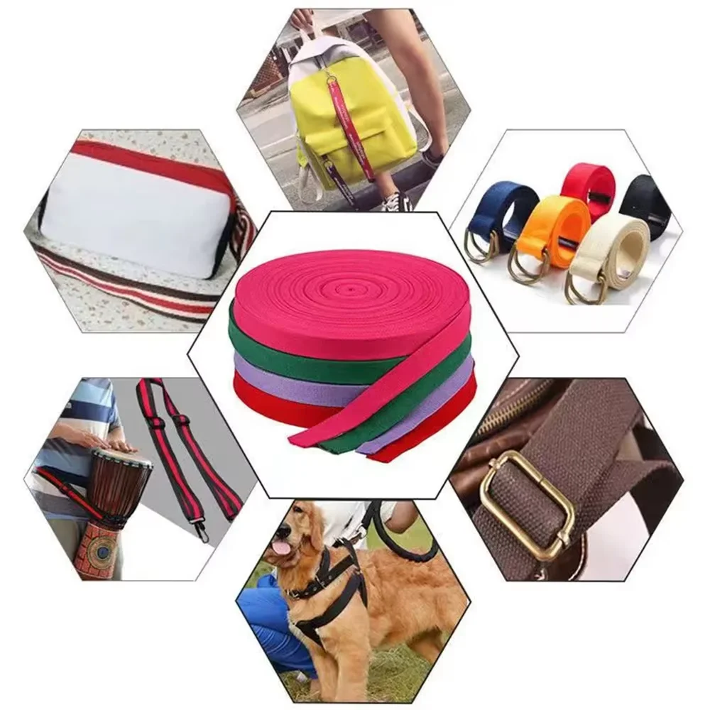Canvas Ribbon Belt 5 Meters 25mm Bag Webbing Knapsack Strapping Sewing Accessories