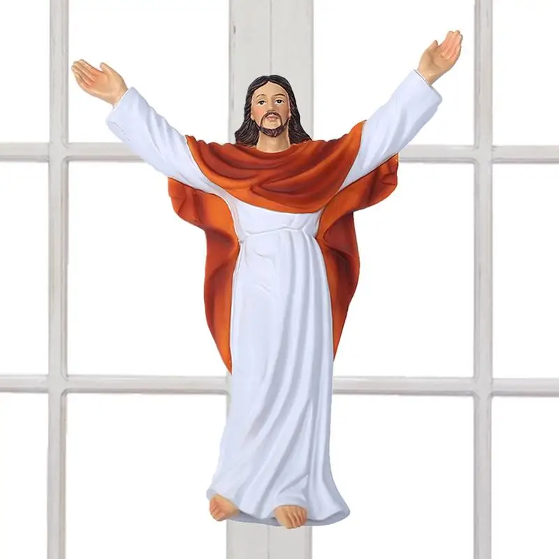 

Decorative Resin Jesus Christ Statue Resurrection Figurine Auto Decoration Christian Saint Statue Festive Gift