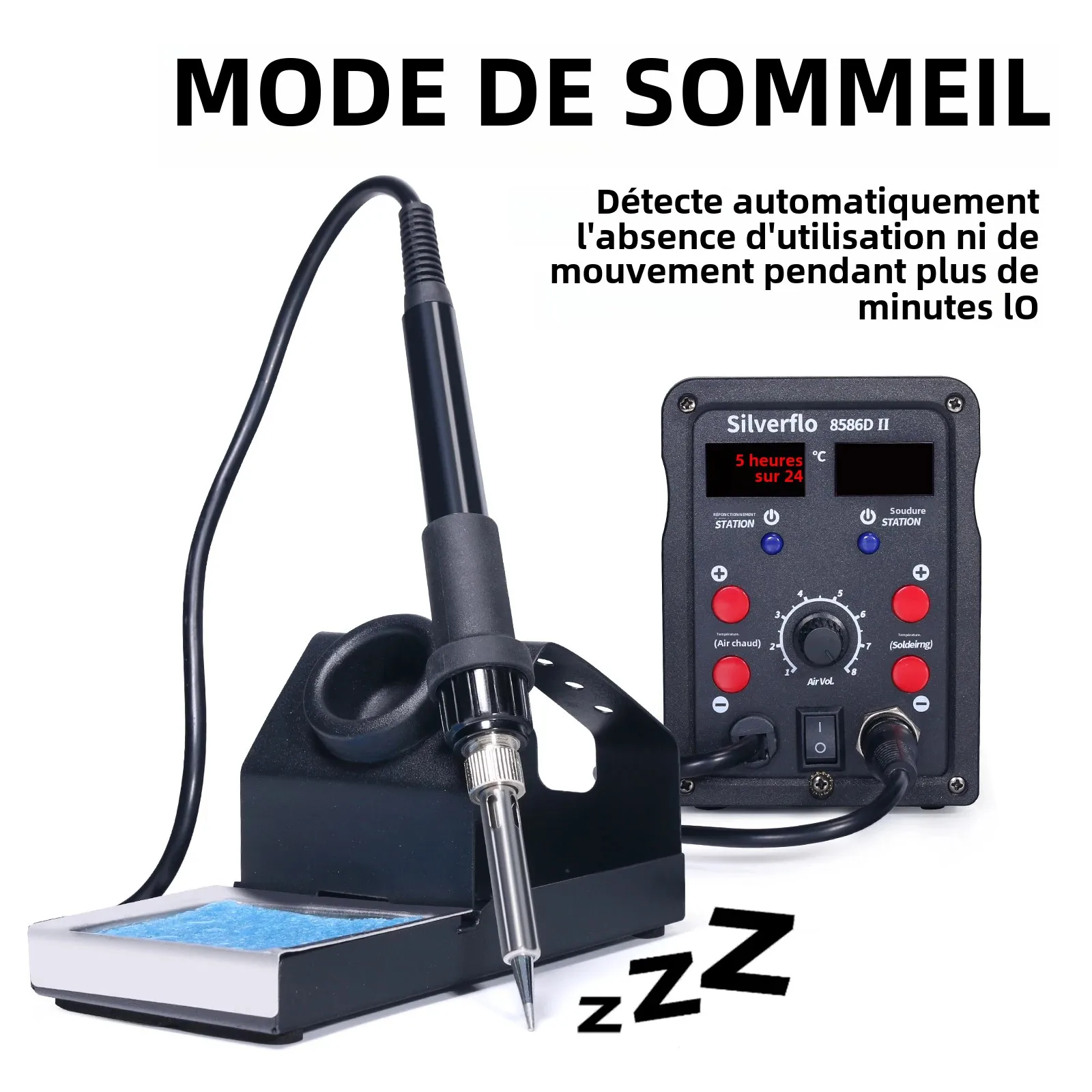 Cikonielf Station De Soudage 2 En 1 Station De Soudage Pistolet à Air