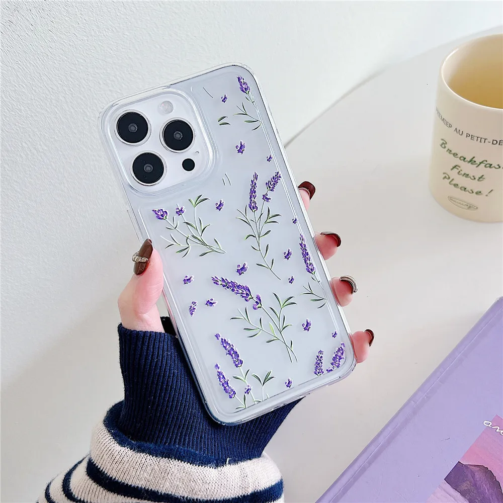 Flower Phone Case Soft Silicone Shockproof Cover For Iphone_voghion.com
