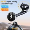 UYUXIO Magnetic Wireless Car Charger Fast Charging for iPhone 16 14 15 13 12 Series Dash Windshield Car Mount Phone Holder