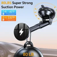 UYUXIO Magnetic Wireless Car Charger Fast Charging for iPhone 16 14 15 13 12 Series Dash Windshield Car Mount Phone Holder