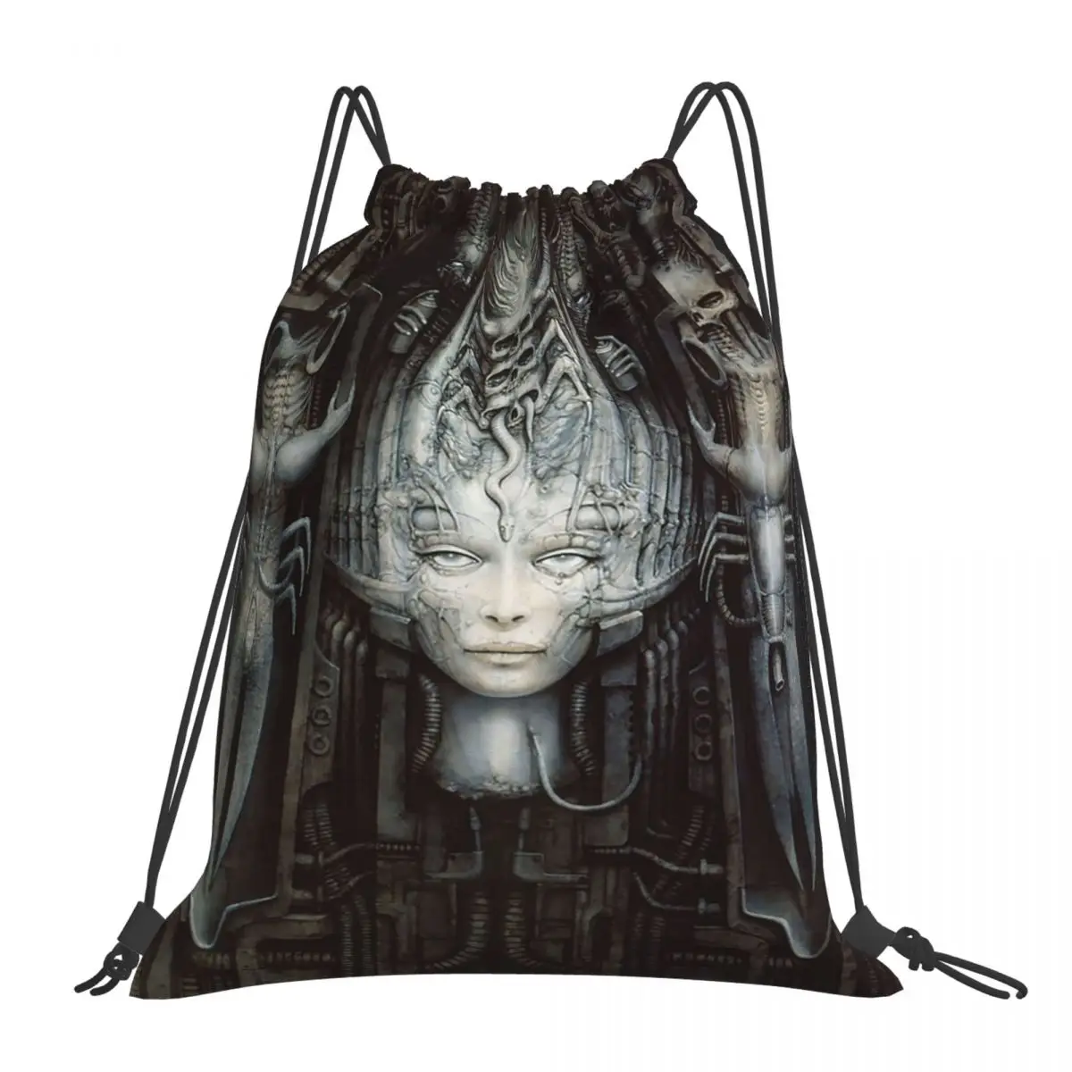 

Hr Giger - Li - Painting Backpacks Fashion Portable Drawstring Bags Drawstring Bundle Pocket Sports Bag BookBag Travel School
