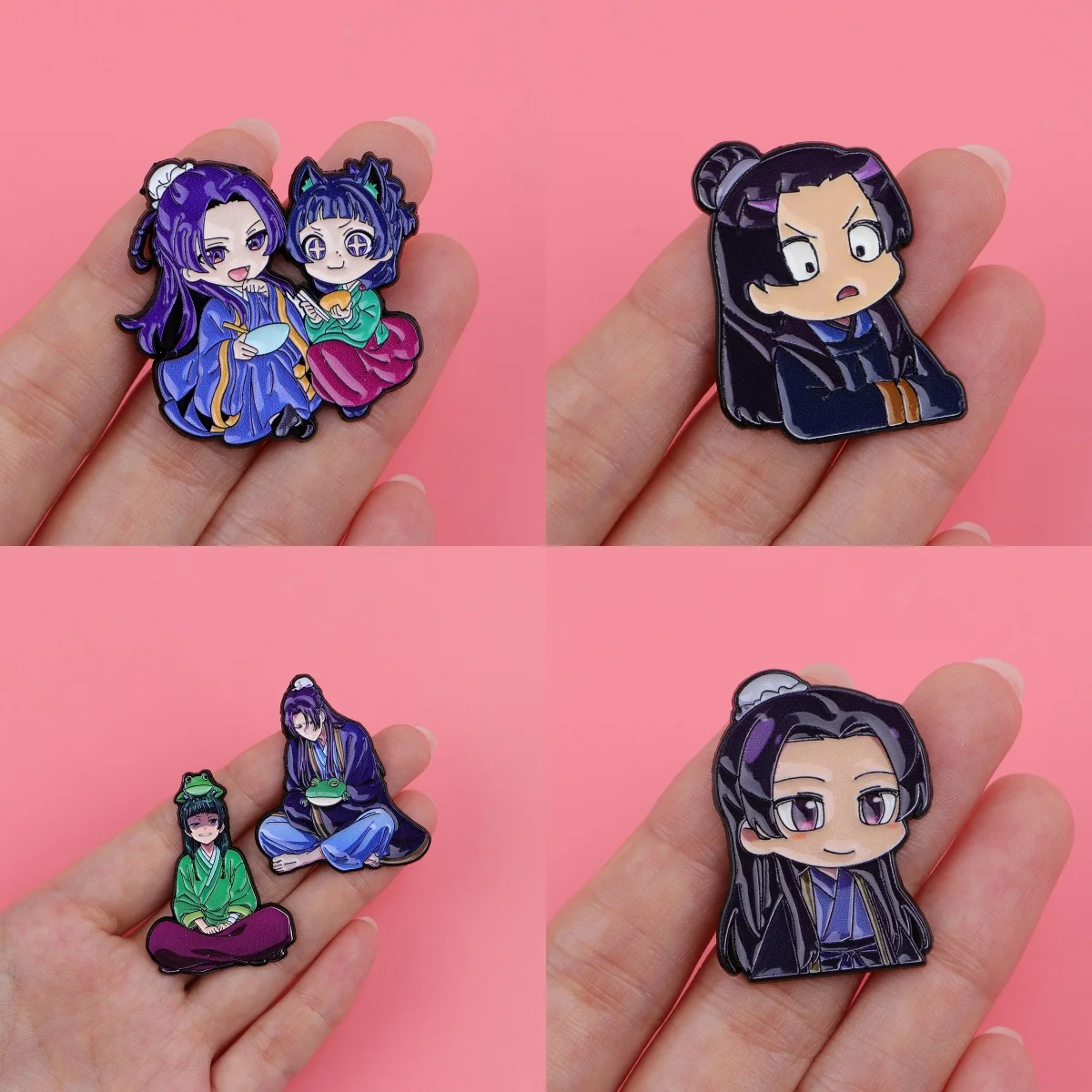 Cartoon Anime Enamel Pins Manga Brooches Badge Cute Girl Lapel Pin ...
