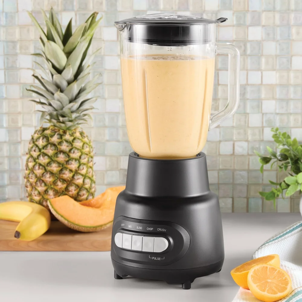 5-Speed Blender with 48oz Glass Jar & Stainless Steel Blades 4