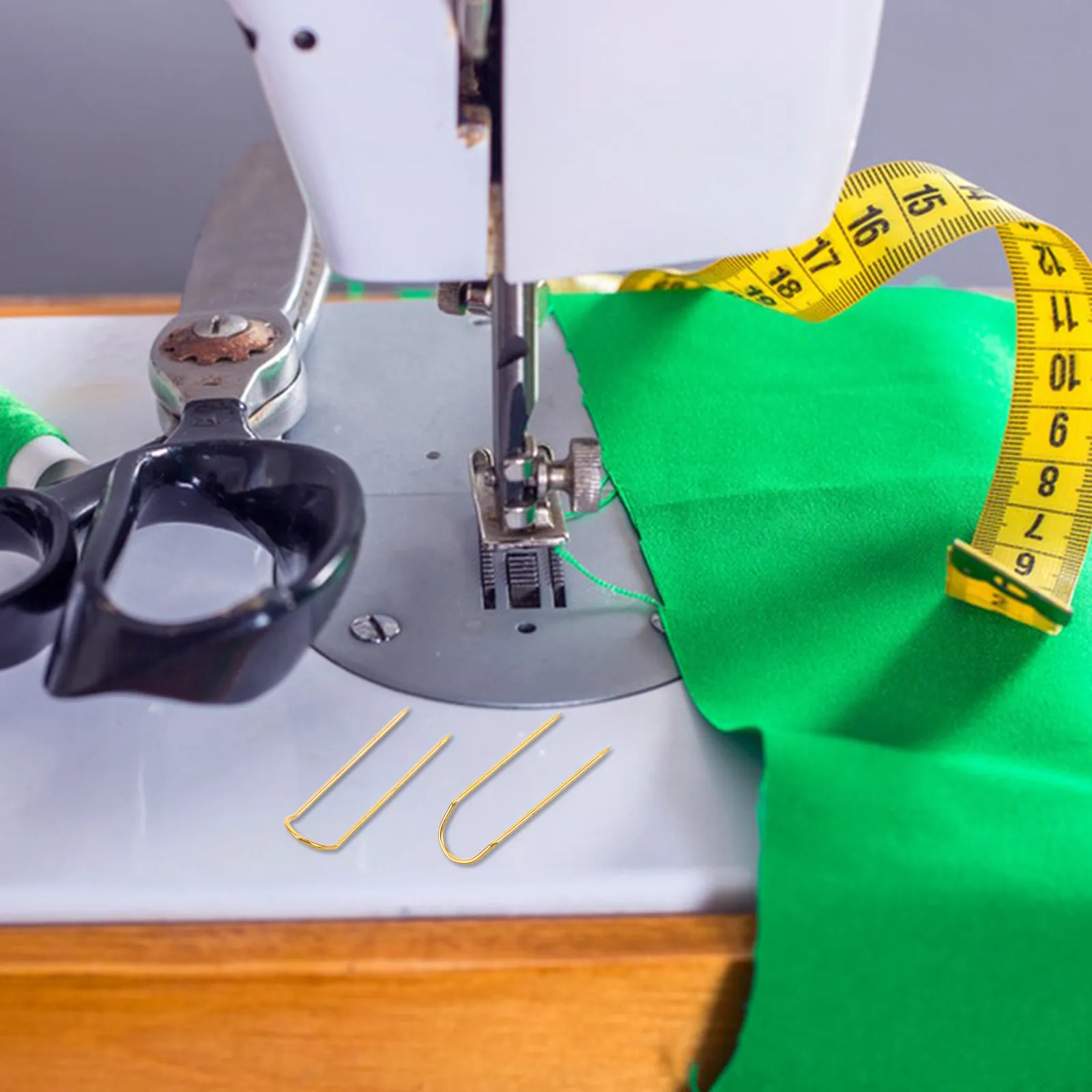 100개 금속 U핀 골든 더블팁 포지셔닝 바늘, 바느질 공예, 퀼팅, 바인딩, 가구 장식, DIY 패브릭 프로젝트용