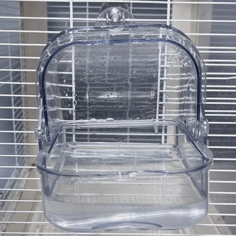 Bird Bath Tub for Parakeets, Mounted on Birdcages, Nonspill