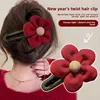 New Year Red Hair Accories Hair Claw Dubill Clip Twist Hair Clip Women's Faion Hair Accories Korean Sle Hair abber