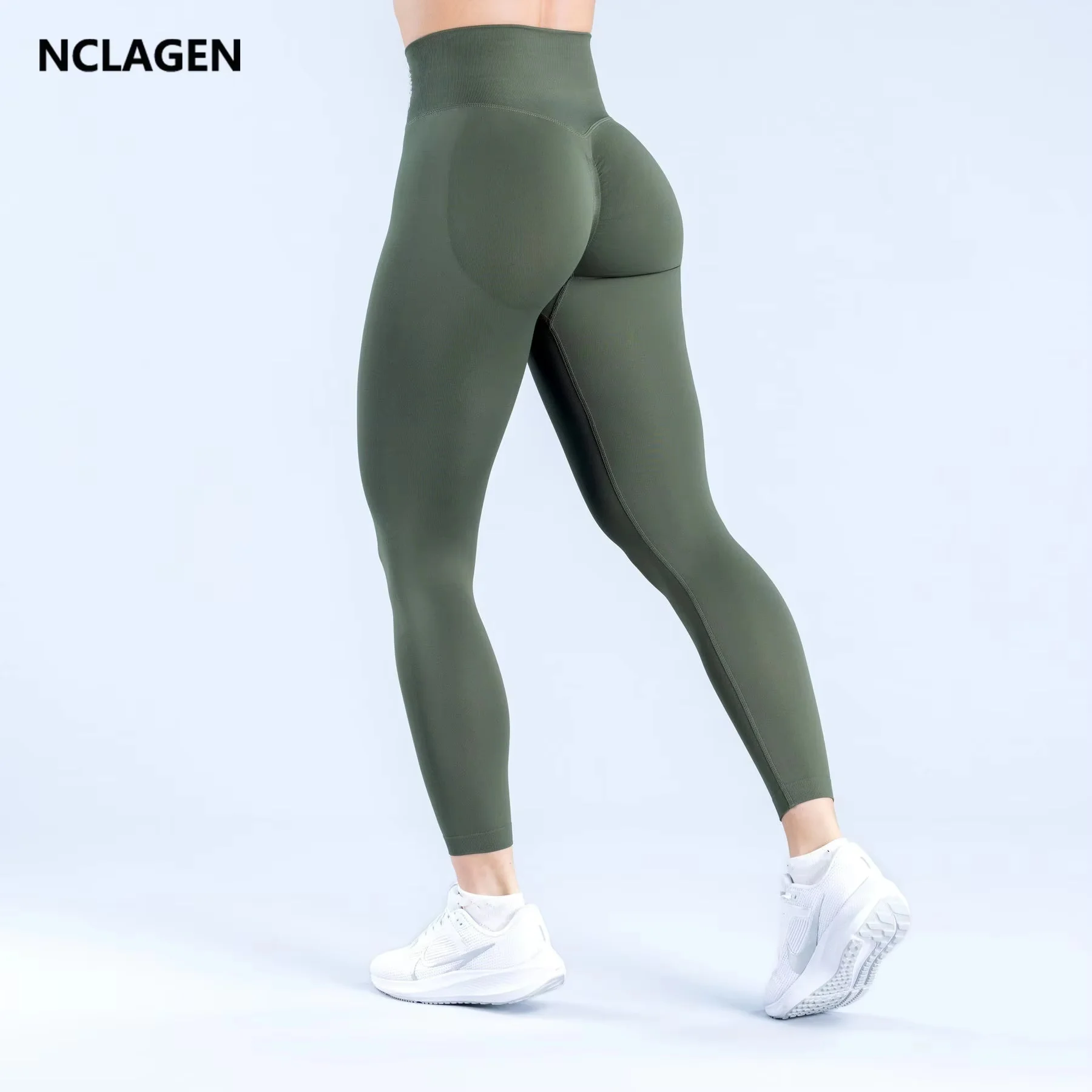 Women Yoga Pants Seamless Gym Leggings High Waist Tummy Control Scrunch Booty Workout Fitness