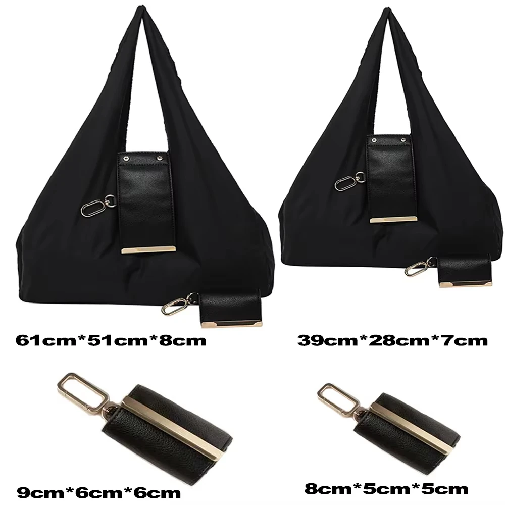 Eco-Friendly Reusable Keychain Tote Bag with Key Ring - Large Capacity, Lightweight, and Foldable Shopping Bag