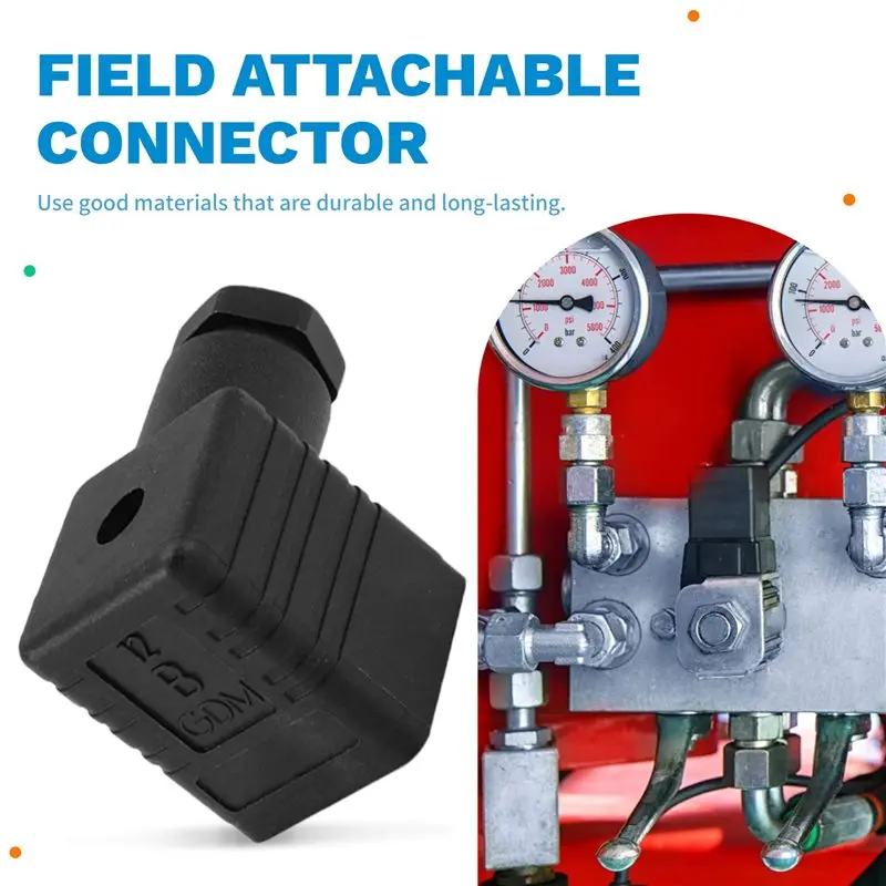 N82R DIN 43650 Form A 솔레노이드 밸브 커넥터 (히르슈만용, 유압 공압 현장 장착 호환)