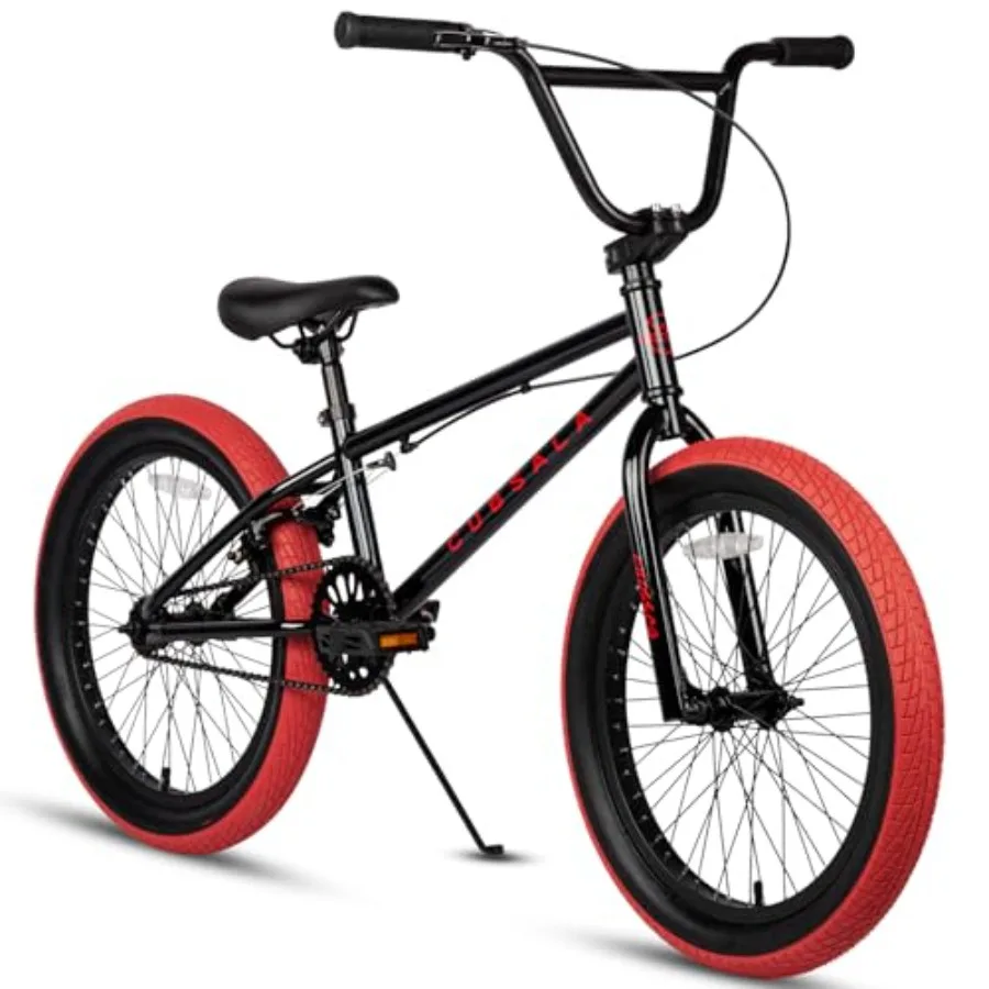 Freestyle BMX Bike 18 20 Inch Bicycle for 5-13 Years Old and Beginner Level Rider Multiple Colors for Outdoor Playground and Pa
