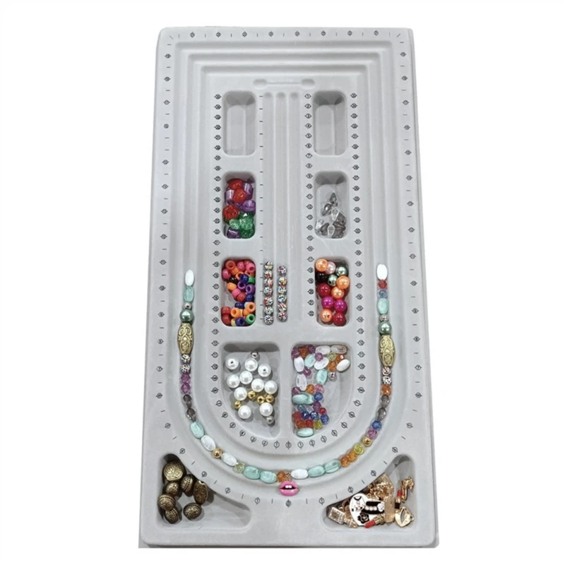 Bead Board Design Beading Board Tray DIY Craft Tool U-Shaped Channels for  Girl Necklace Beading Jewelry Making Craft