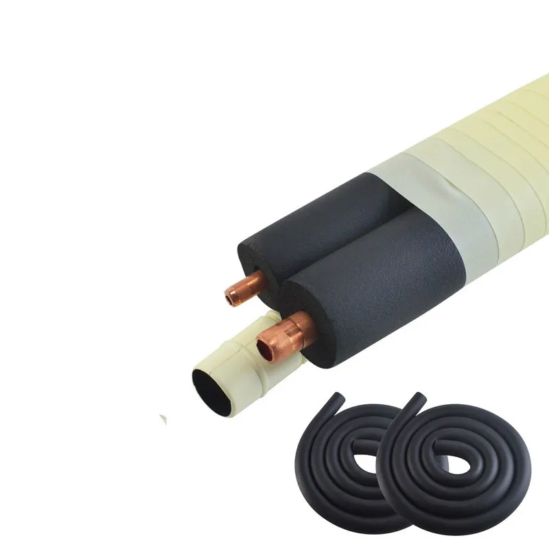 Aislamiento de tubo de esponja ppr negro, soporte de tubería impermeable, funda protectora Tubular térmica, accesorio de aire acondicionado, 6mm-32mm