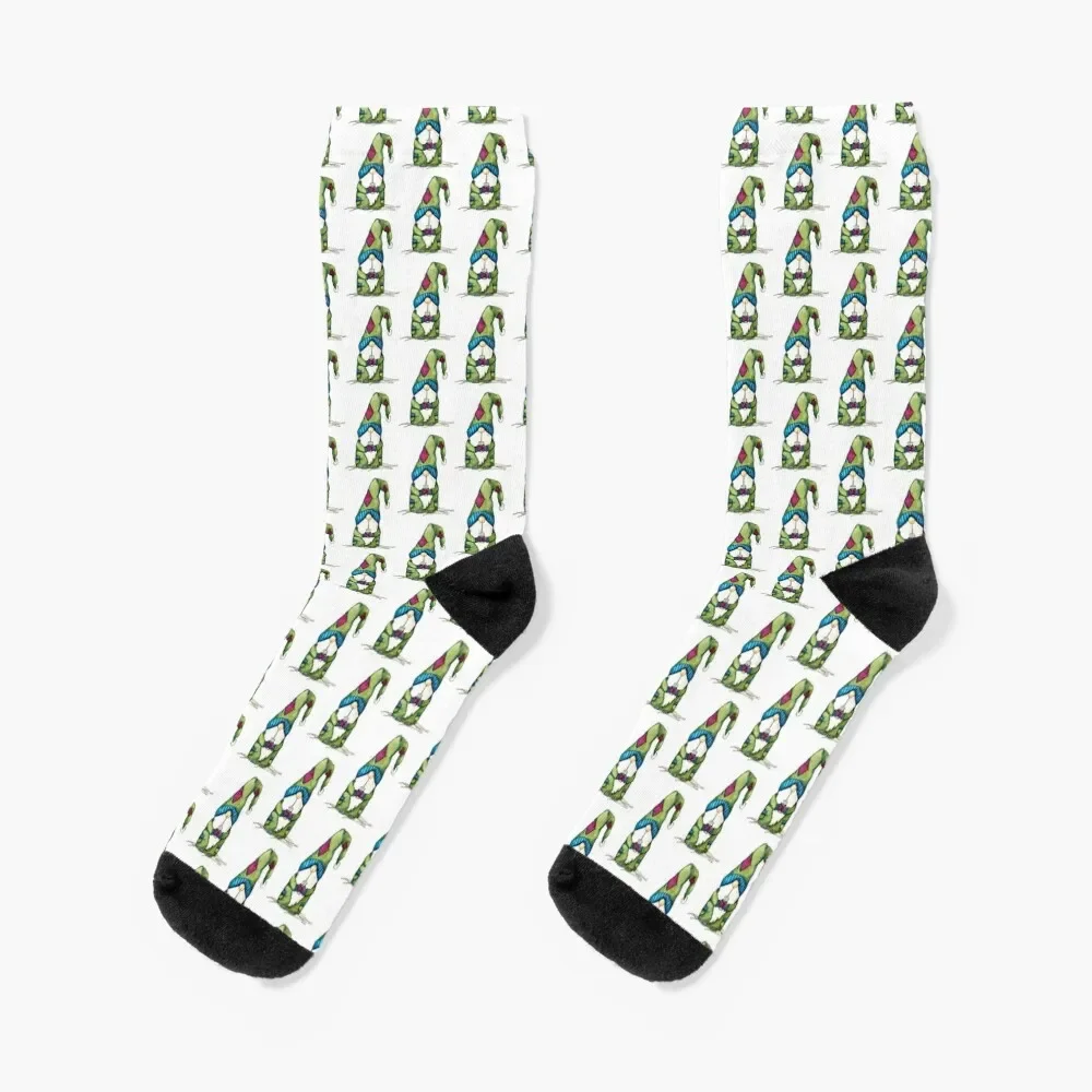 

Little Gnome With Coffee Socks christmas stocking Heating sock with print Novelties Socks For Men Women's