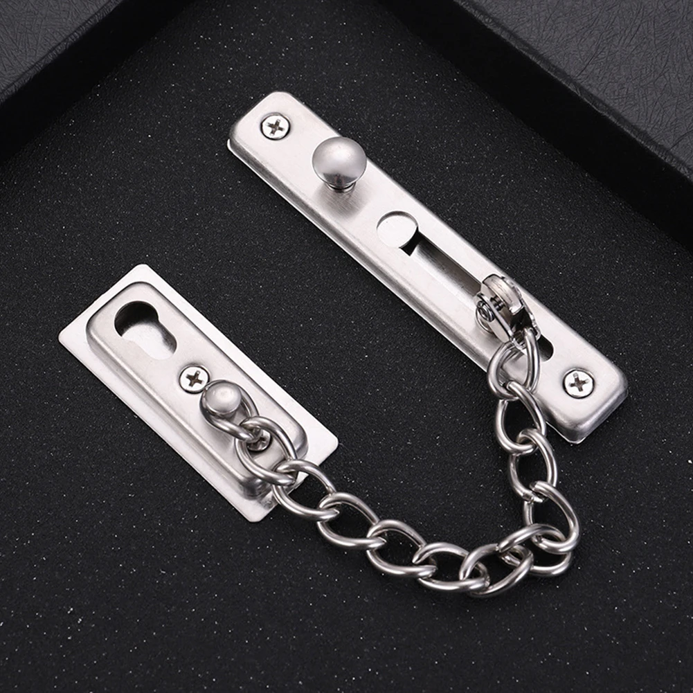 Description Picture 3 of itemSafety Chain Lock, Metal Safety Sliding Lock, No Perforation, Anti-theft, Travel, Accommodation, Hotel Door Supplies