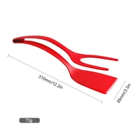 Spatule à œufs 2 en 1, pince à poignée et à rabat, outil de Flipper à œufs en Silicone, pince à Toast français pour poisson, cuisson antiadhésive 6