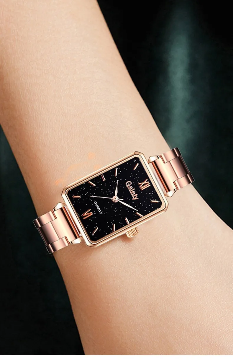 Accessoire Fashion Féminin Cuir Quartz Analogique Étanche 30m