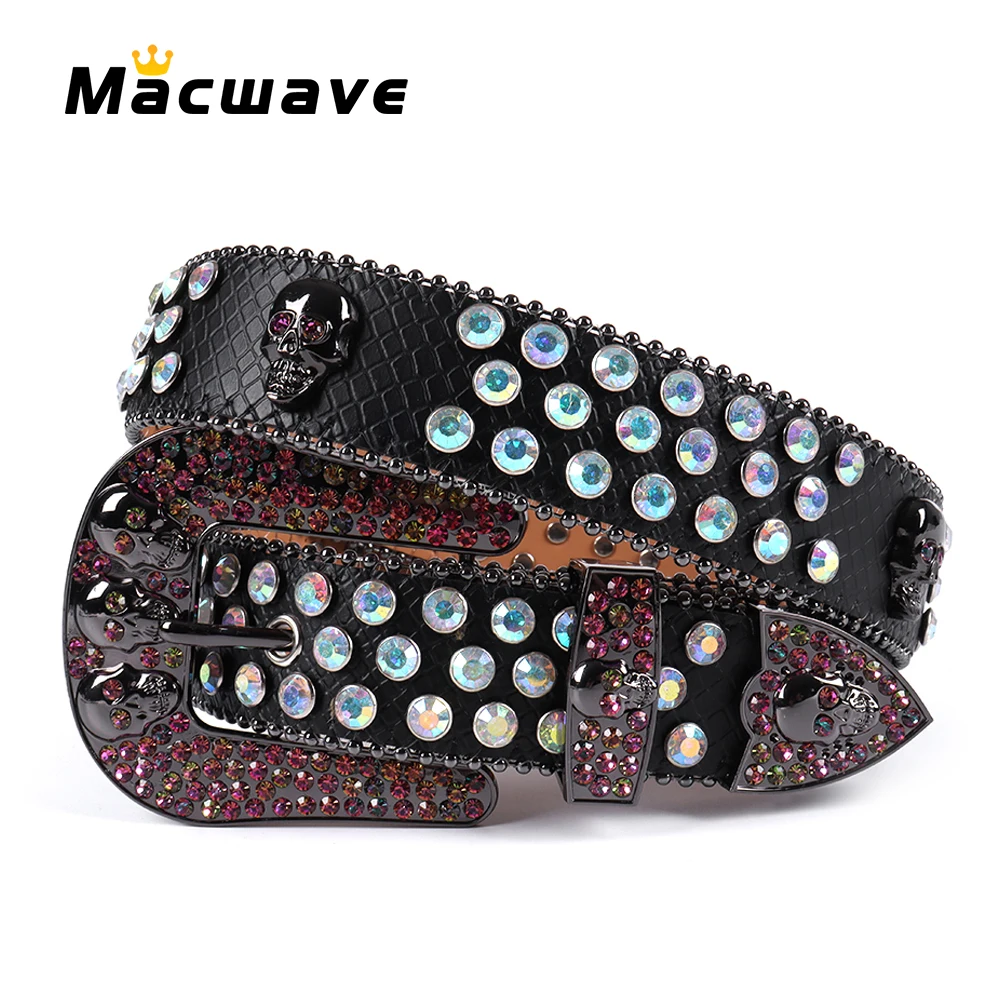 Rhinestones Belt Diamond Studded Pin Buckle Casual Fashion Luxury Strap PU Leather Bling Belts for Women pasek do spodni ремень ремень на плечо для мобильного принтера shoulder strap for all mobile printer