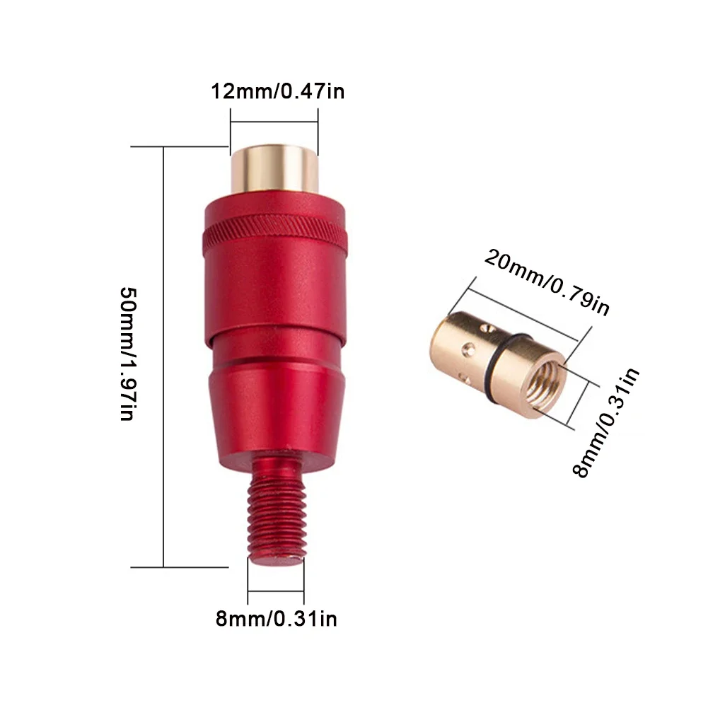 랜딩 네트 폴 액세서리 1PC 8MM 랜딩 네트 폴 커넥터 퀵 릴리스 회전 방지..