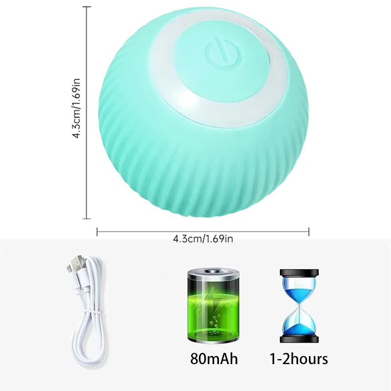 Cat Toy Smart Cat Toys Automatic Rolling Ball Electric Cat Toys Interactive For Cats Training Self-moving Kitten Pet Accessories