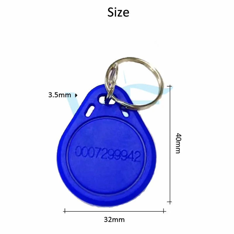 M1 ID Card Keyfobs Tags 20PCS/Lot 125KHz Access Control Key Finder Token Attendance Management Keychain ABS Waterproof Non-copy