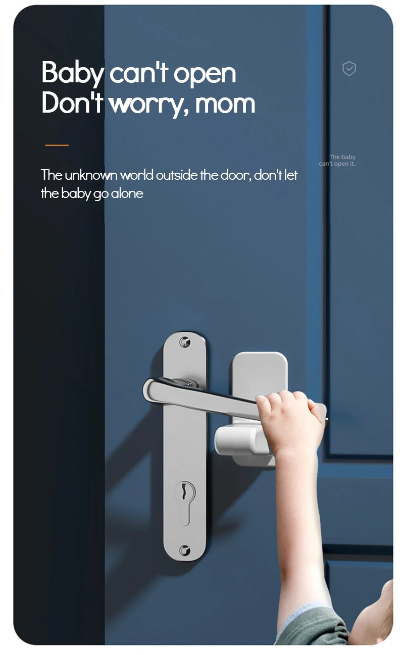 Description Picture 2 of itemHome Universal ABS Protection Device for Children Safety ABS Anti-open Handle Locks Door Lever Lock Baby Kids Safety Doors Lock