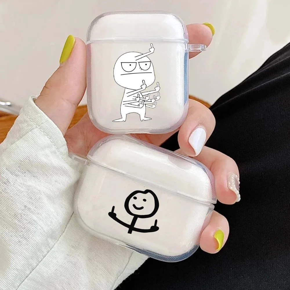 Funny Man Case Per Airpods Pro 2 Cute Creative Cartoon Protector Cover Box Airpods 1 2 3 Pro Air Pod Cover Funda Capa