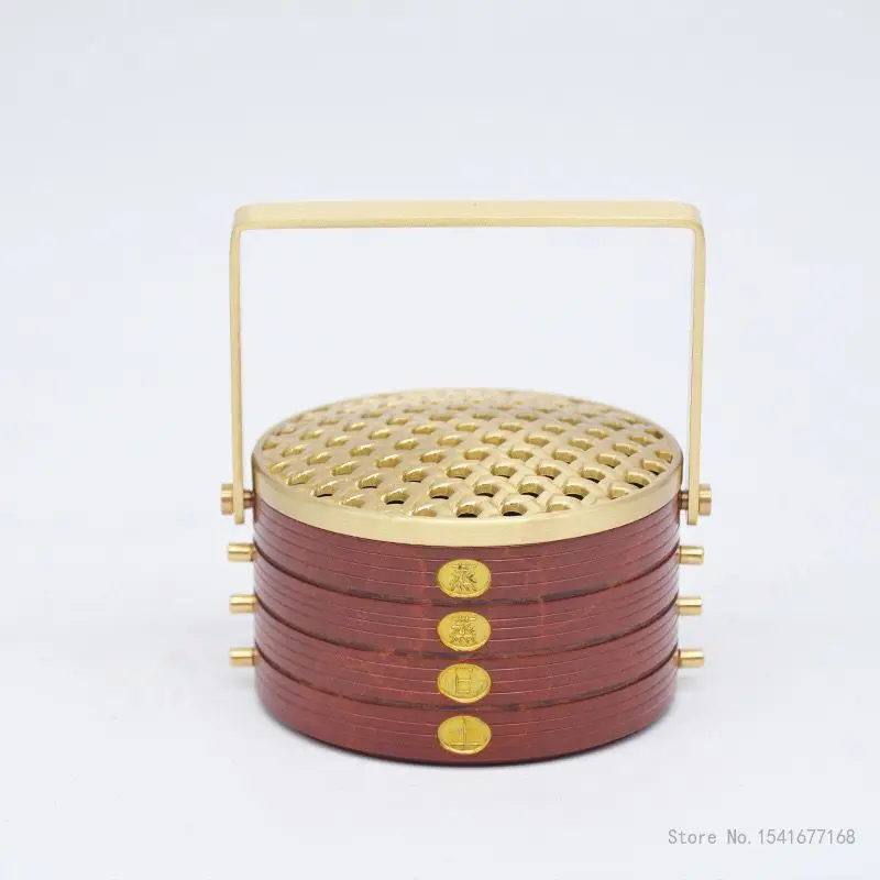 Creative Handheld Steaming Small Incense Burner Brass Aroma Rack, Indoor Zen Relic Tea Ceremony Living Room Fragrance Stove, 1Pc