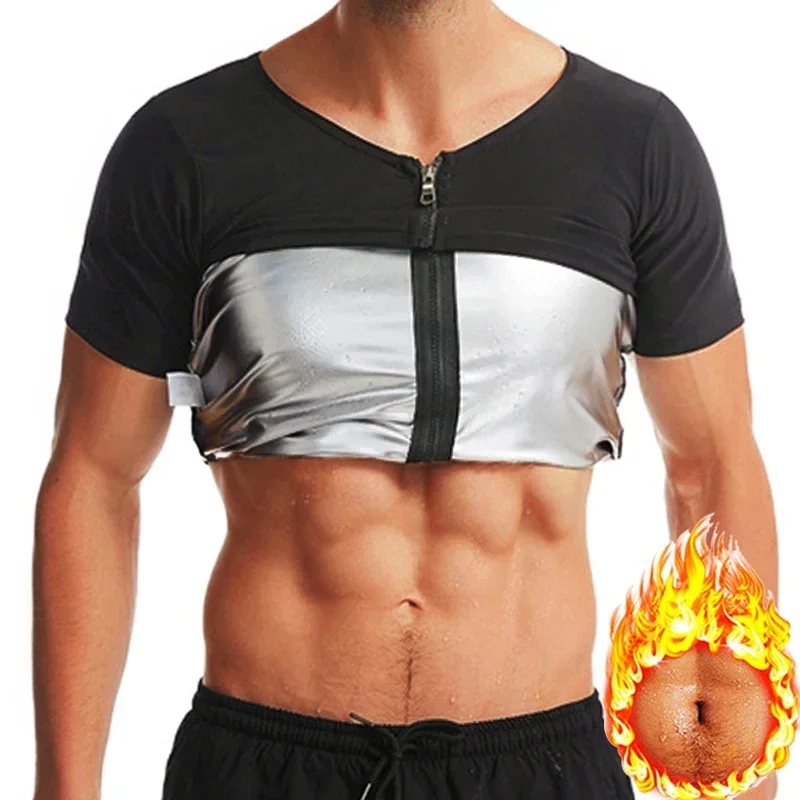 

Workout Shirt Short Sleeve Slimming Sauna Sweat Tank Tops Shapewear Silver ion coating Fat Burn Thermo Shirt Corsets