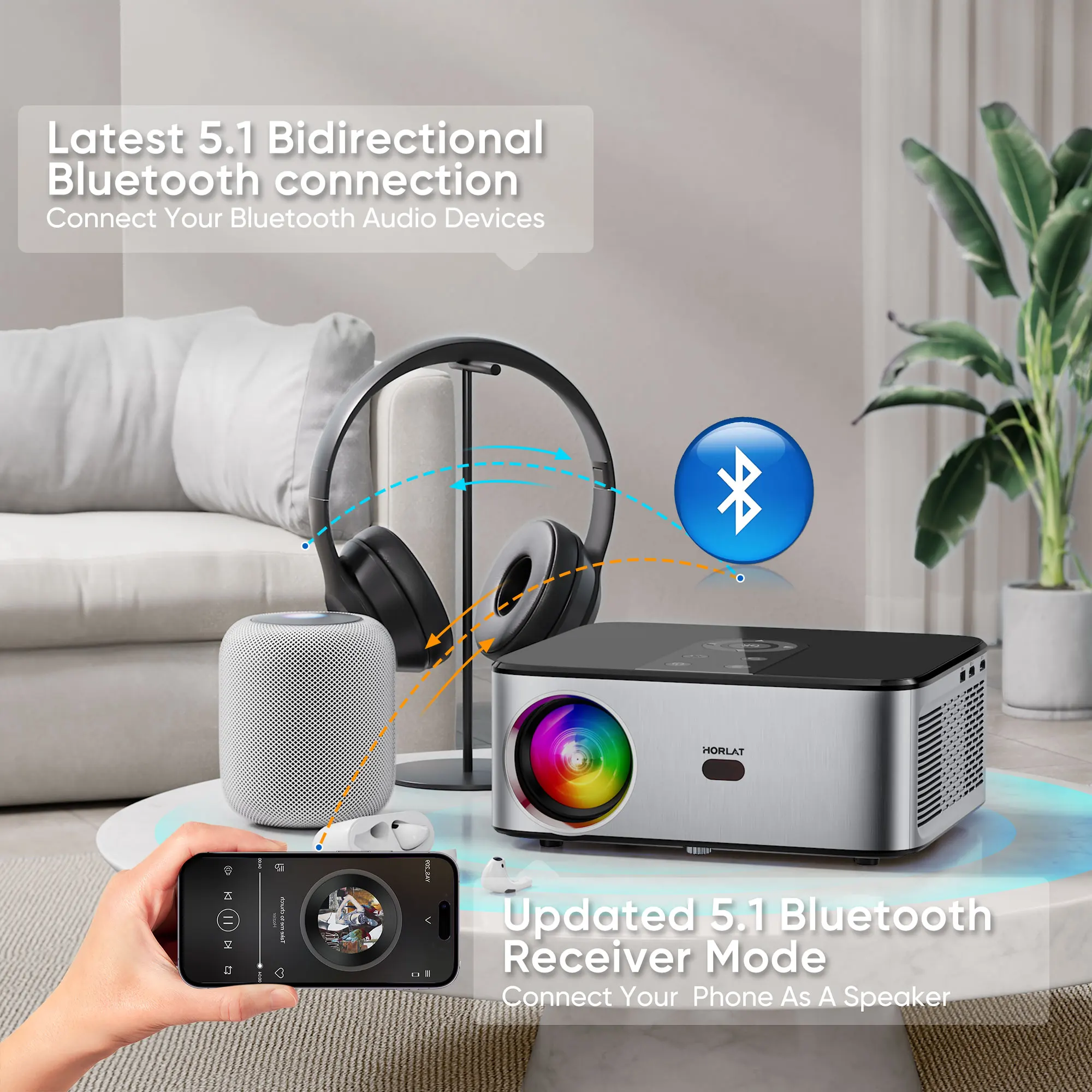 HORLAT 21000 Lumens LED Projector 4