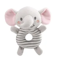 Hochet en peluche pour bébé de 0 à 24 mois, jouets de lit avec anneau à main, animaux de dessin animé, jouet éducatif précoce, nouvelle collection 6