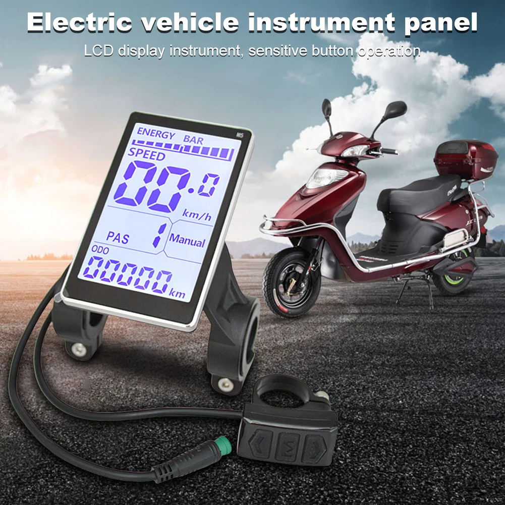 E Scooter M5 Panel Waterproof Electric Bike LCD Display Meter Electric Scooter Panel Screen for Mountain Electric Bike Parts