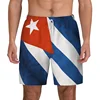 Cuban Flag 3D Printed Swim Trunks Men Cuba Pattern Beach Shorts Drawstring Quick Dry Street Loose Swimwear Surf Board Shorts 5