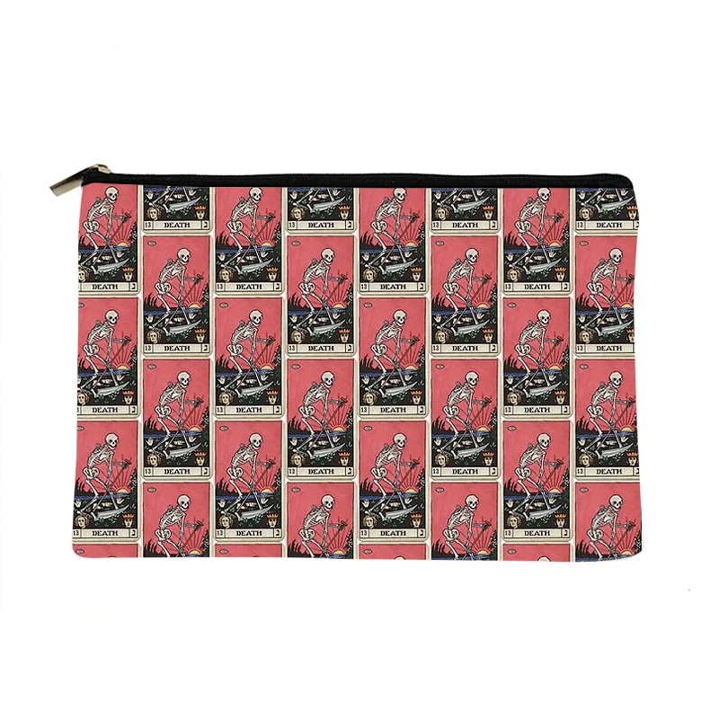 

Women Makeup Bag Death Tarot Witch Make up bag Fashion Women Cosmetics Organizer Bag for Travel Bags Storage Bag for Lady Bag