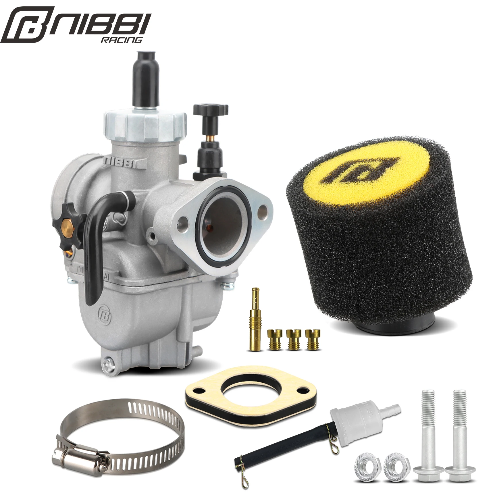 

NIBBI Motorcycle Carburetor with Carb Jets PE19mm Flange Carburetor for YAMAHA KTM SUZUKI Mini Moto Pit Dirt Bike 2T 4T Engine