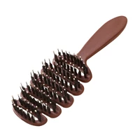 Brosse à cheveux en poils de sanglier, peigne antistatique, peigne de Massage de coiffure, brosse à cheveux bouclée, outils de coiffure pour Salon de coiffure, outils de maquillage 6