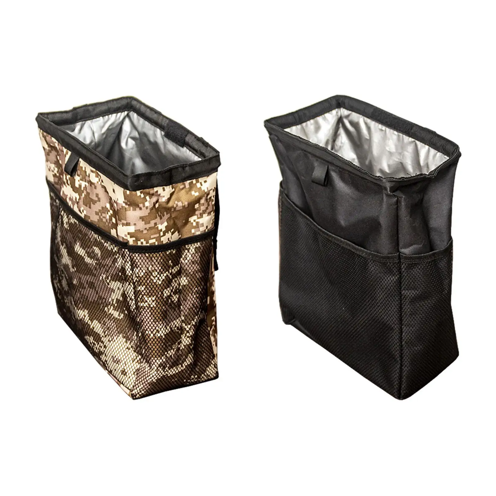 

Folding Car Garbage Bin Durable Hanging Car Trash Can with Storage Pockets