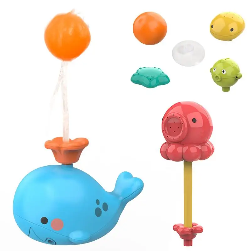

Baby Bath Toys Spray Infant Bath Toy With Shower & Floating Whale Octopus Squirting Pool Toy Multi Patterns For Babies Infants
