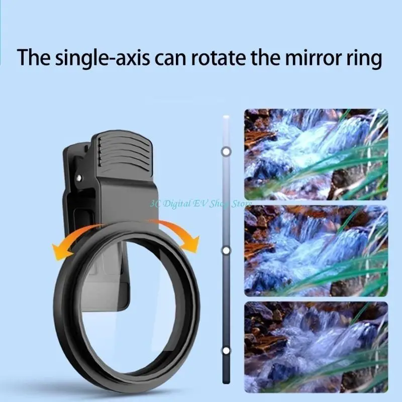 E74D Kamera-Clip-Objektivfilter für Smartphone-Clip, CPL-Filter, Farbwiedergabemechanismus, reflektierende Fotografie – Detail 10
