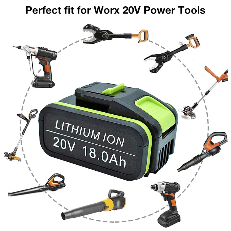 Batería recargable para Worx Max, batería de iones de litio de 20V, Wa3551,  Wa3553, Wa3551.1, Wa3641, Wx373, Wx390, Wx176, Wx178, Wx16 - AliExpress